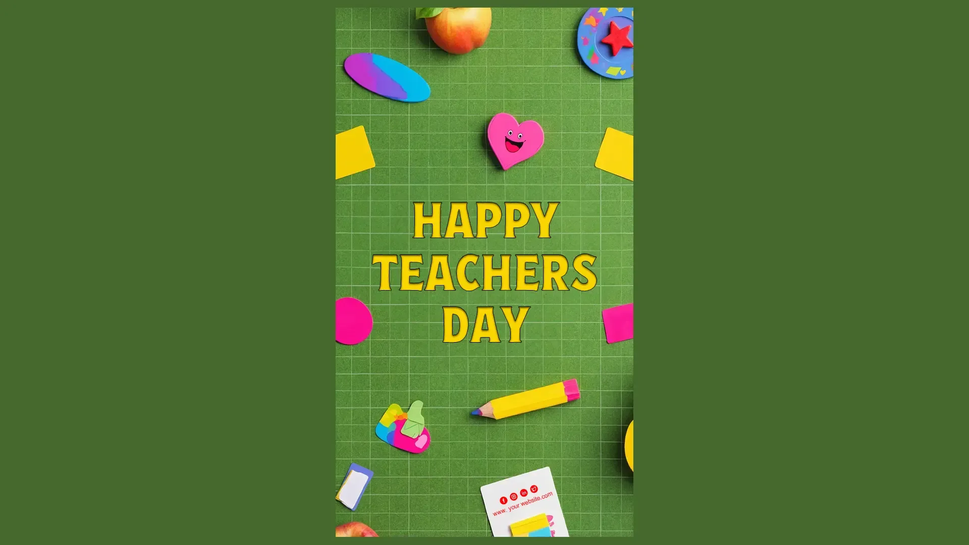 Creative Thank You Card for Teachers Day Instagram Story